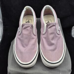 Vans Shoes Womens 6 Mens 4.5 Classic Slip On Purple Canvas Casual Round 721356